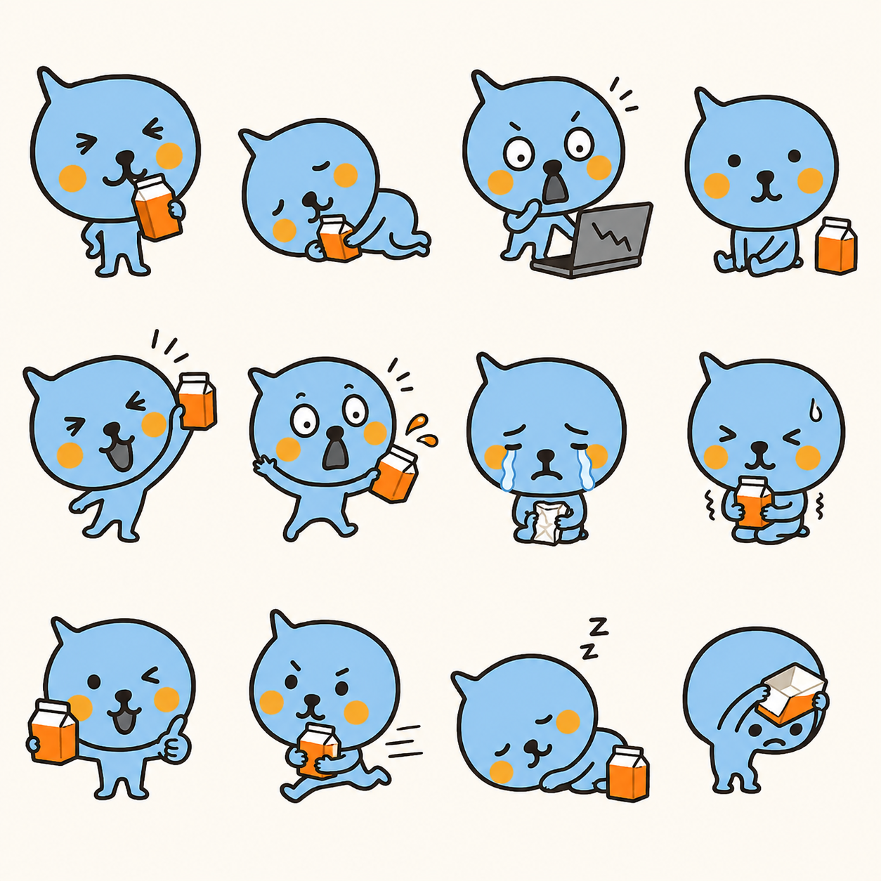 Qoo sticker expressions